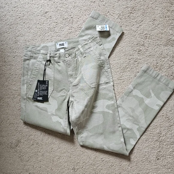 Nwt Paige Mayslie 25 Camo Straight Leg Pants Utility - Picture 6 of 11